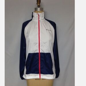 Columbia Tabor Point Water-Resistant Packable Windbreaker 1771971 Multi Small